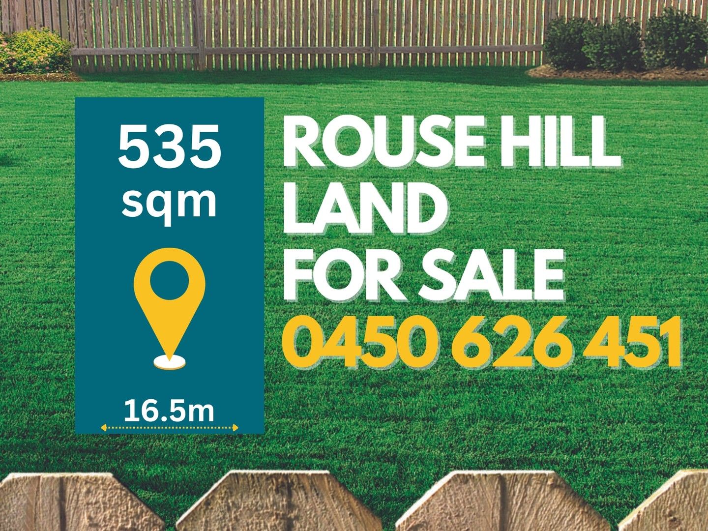 New land in 16.5m Frontage, Secure Now With Only 5% Deposit, ROUSE HILL NSW, 2155