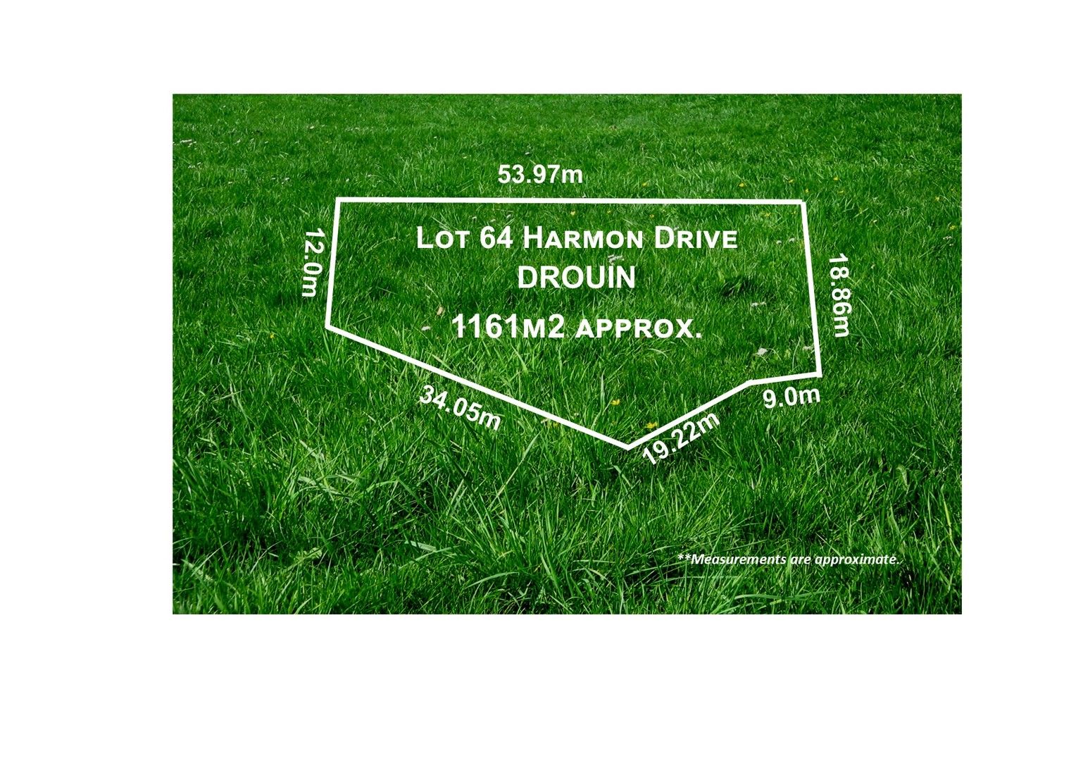 Vacant land in 64 Harmon Drive, DROUIN VIC, 3818