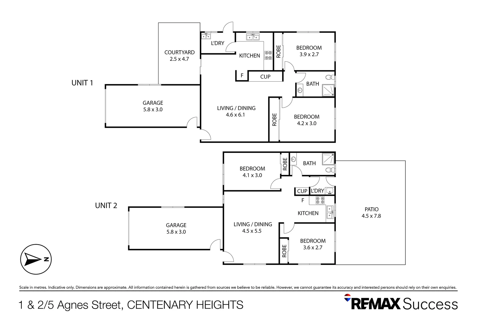 1 & 2/5 Agnes Street, Centenary Heights QLD 4350 | Domain