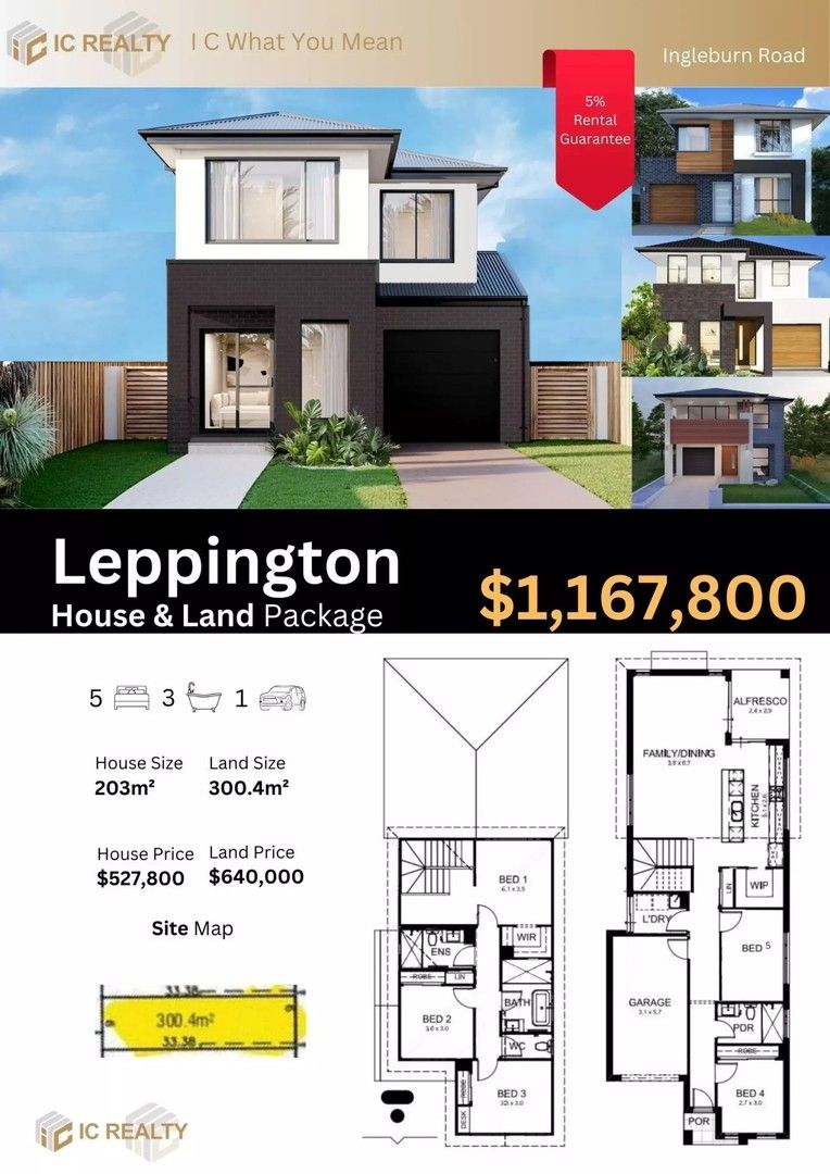 5 bedrooms New House & Land in  LEPPINGTON NSW, 2179