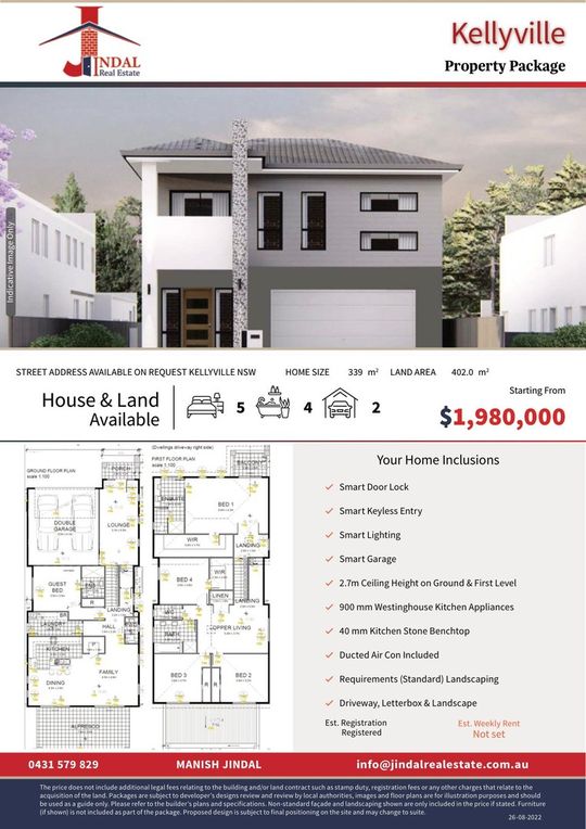 4 bedrooms New House & Land in  KELLYVILLE NSW, 2155