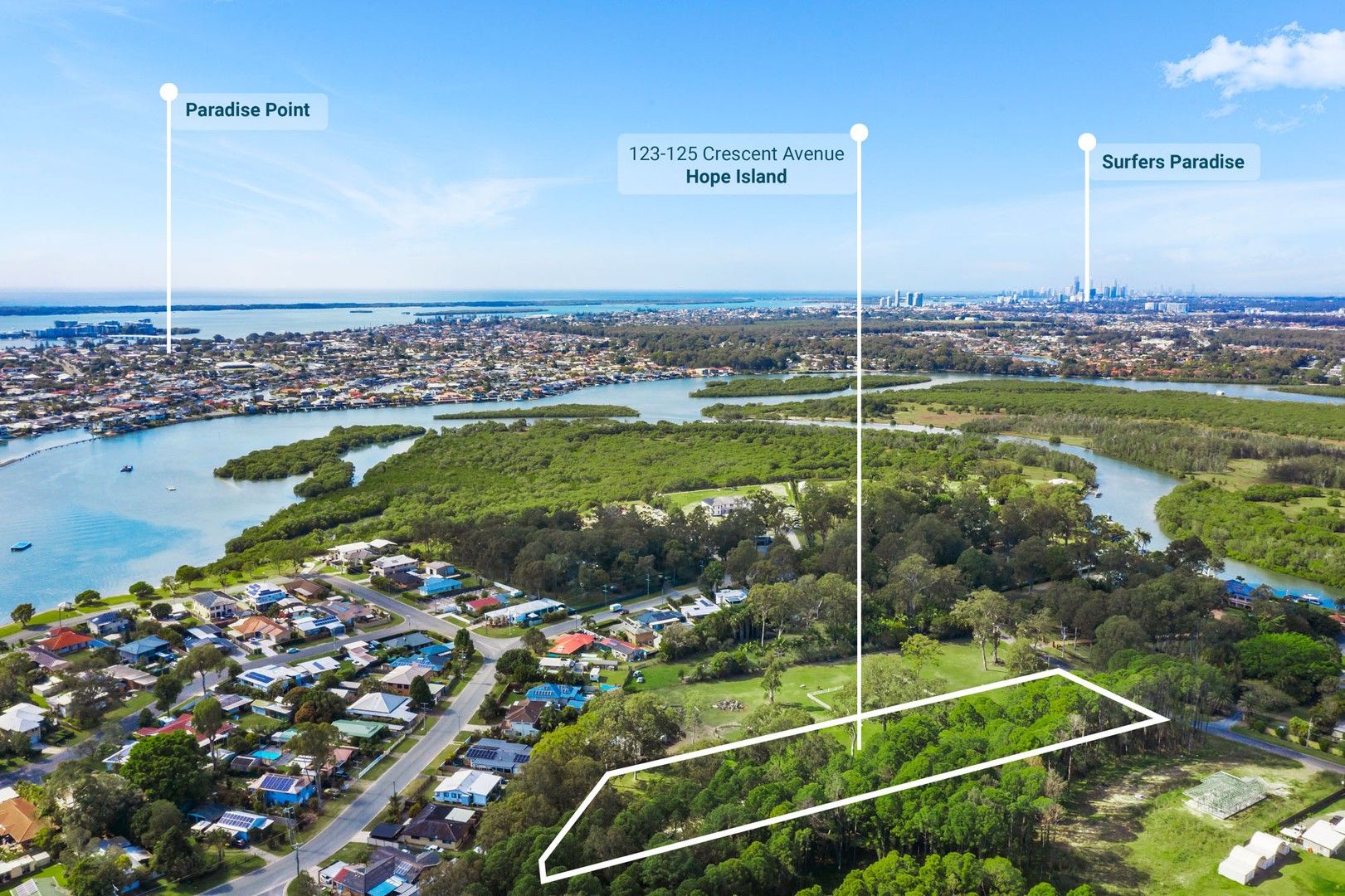 Vacant land in 123-125 Crescent Avenue, HOPE ISLAND QLD, 4212