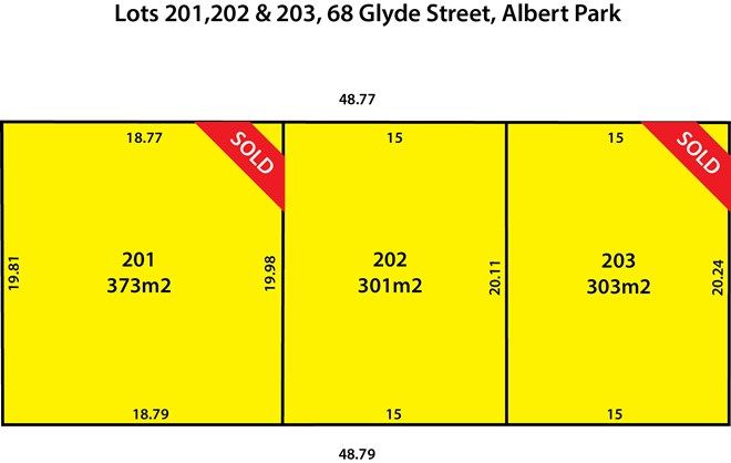 Picture of Lots 1, 2 & 3 68 Glyde Street, ALBERT PARK SA 5014