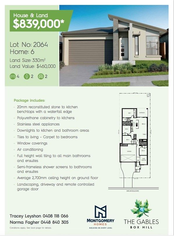 Lot 2064 / 6 Barlow Boulevard, Box Hill NSW 2765, Image 0