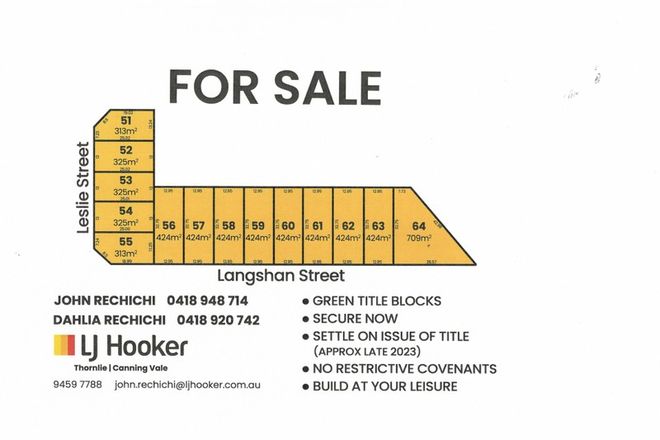 Picture of Proposed Lot 59 Langshan Street, SOUTHERN RIVER WA 6110