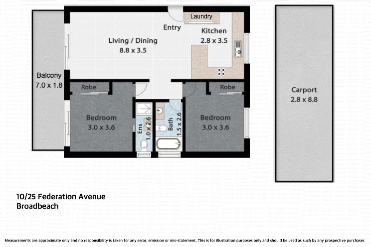 2 bedrooms Apartment / Unit / Flat in 10/25 federation avenue BROADBEACH QLD, 4218