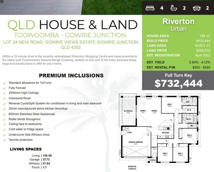 Gowrie Junction QLD 4352 4 beds house for Sale, 732,444 2017740052