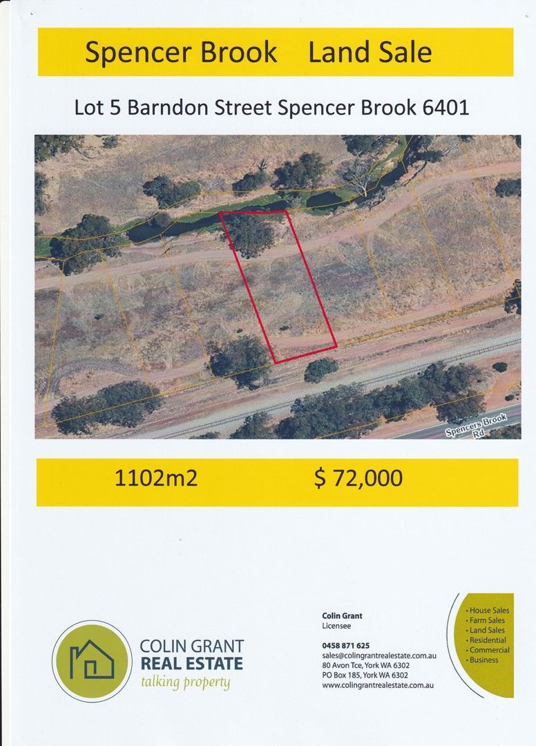 Lot 5 Barndon Street, Spencers Brook WA 6401, Image 0