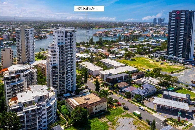 2 bedrooms Apartment / Unit / Flat in 7/26 Palm Avenue SURFERS PARADISE QLD, 4217