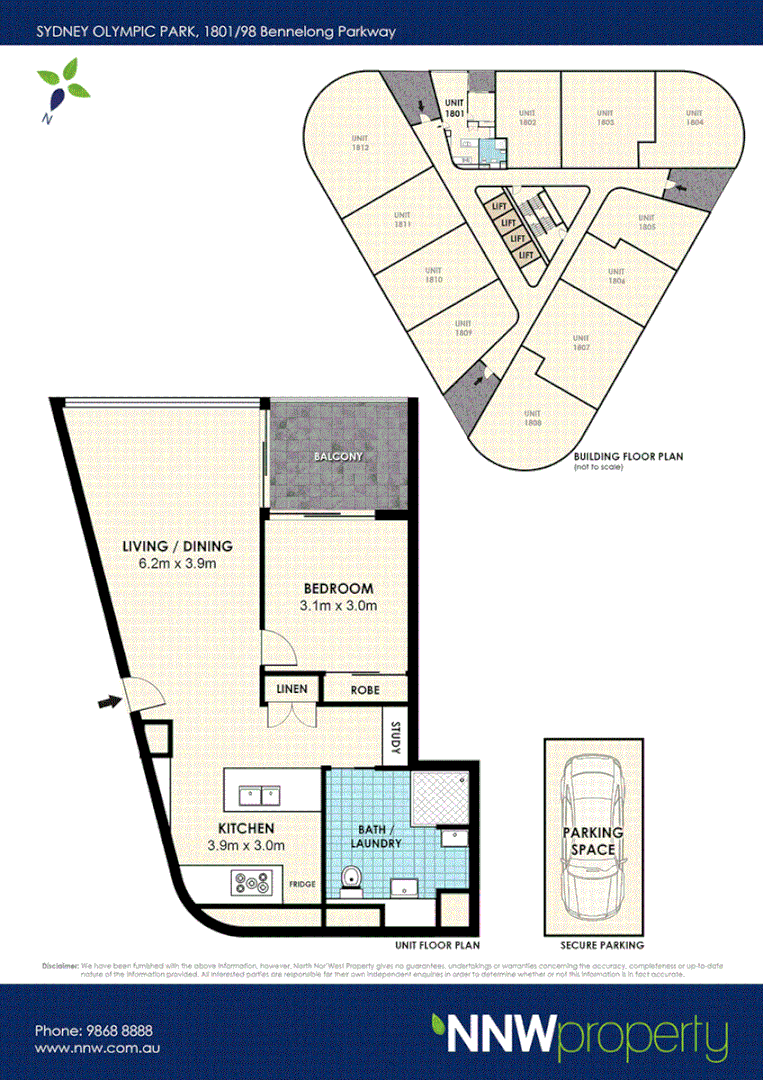 1801 Opal Tower, Australia Avenue, Sydney Olympic Park NSW