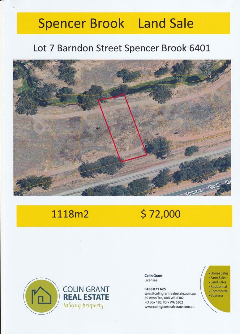 Lot 7 Barndon Street, Spencers Brook WA 6401, Image 0