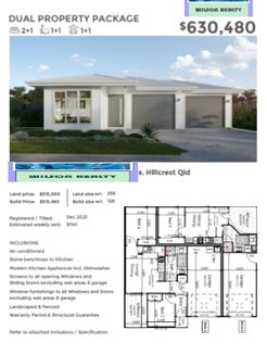 3 bedrooms New House & Land in  HILLCREST QLD, 4118