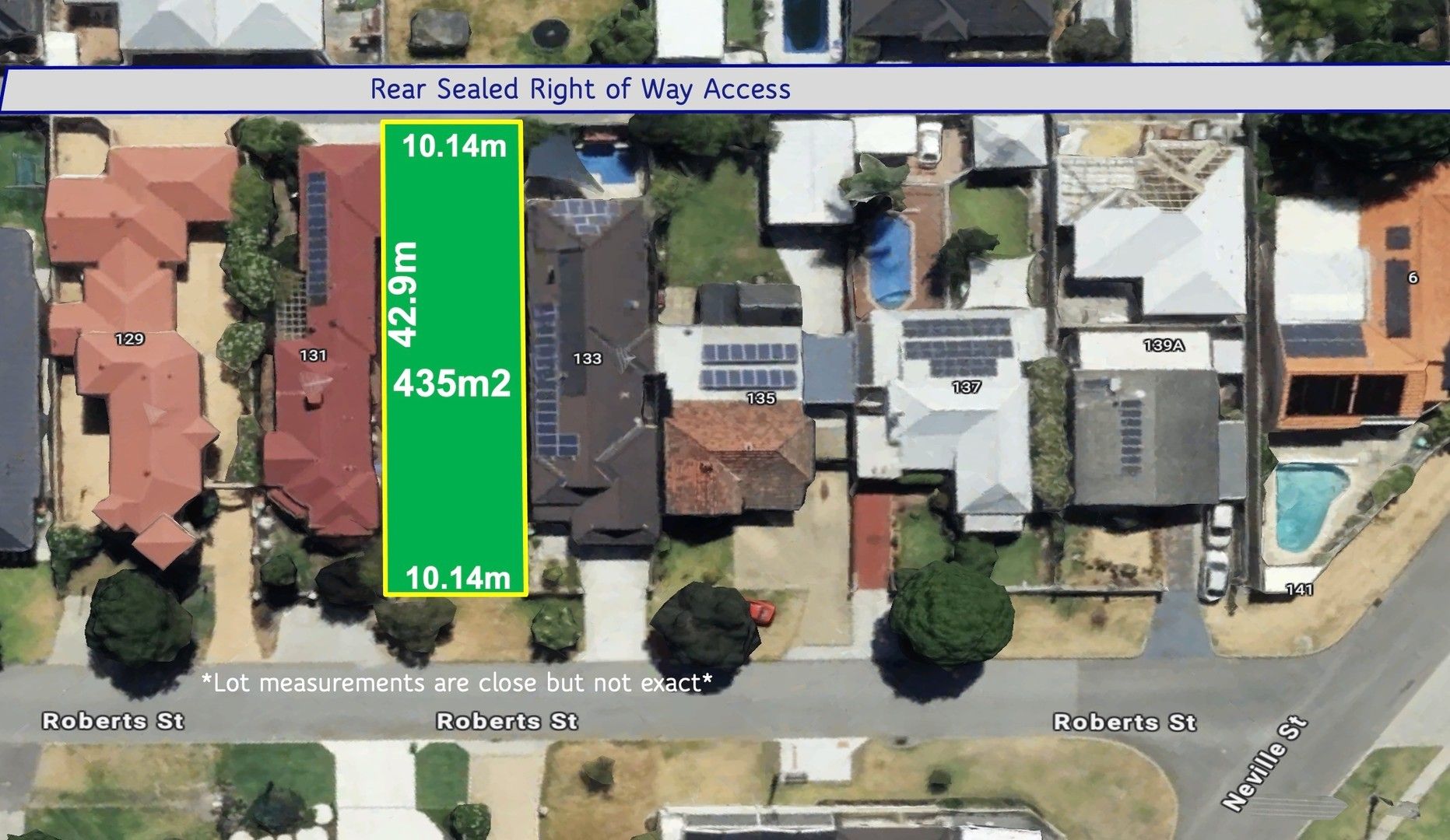 Vacant land in 131A Roberts Street, BAYSWATER WA, 6053