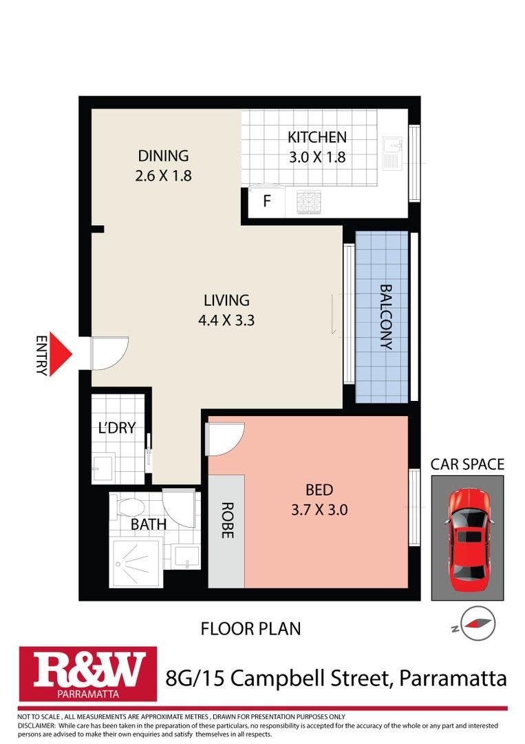 1 bedrooms Apartment / Unit / Flat in 8G/15 Campbell Street PARRAMATTA NSW, 2150
