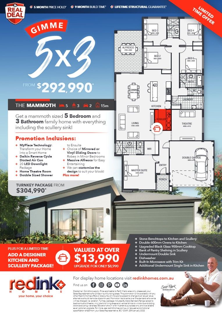 5 bedrooms New House & Land in Lot 333 Santena Street YANGEBUP WA, 6164