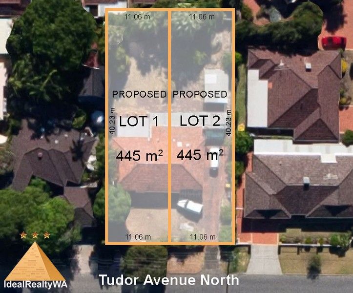 Vacant land in LOT1 OR 2/26 Tudor Avenue North, SHELLEY WA, 6148
