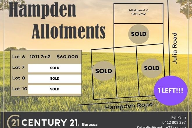 Picture of Lot 8 Hampden Road, HAMPDEN SA 5374