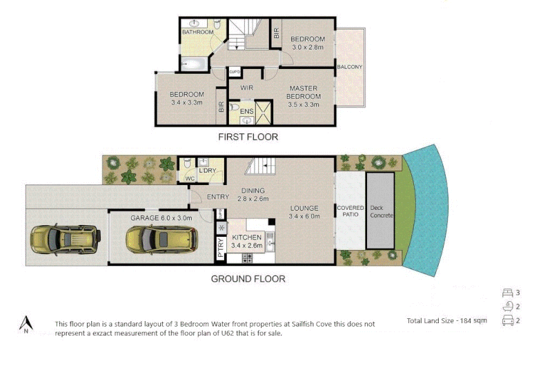 3 bedrooms Townhouse in 62/215 Cottesloe Drive MERMAID WATERS QLD, 4218
