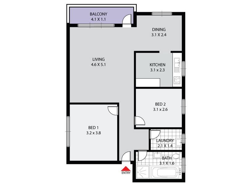 2 bedrooms Apartment / Unit / Flat in 1/59 Prospect Street ROSEHILL NSW, 2142