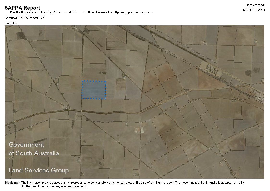 Section 178 Mitchell Road, Boors Plain SA 5554, Image 1