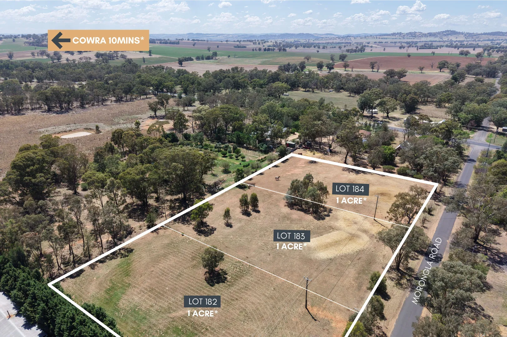 3 x 1ACRE* BUILDING BLOCKS JUST 10MINS FROM COWRA! - View 2