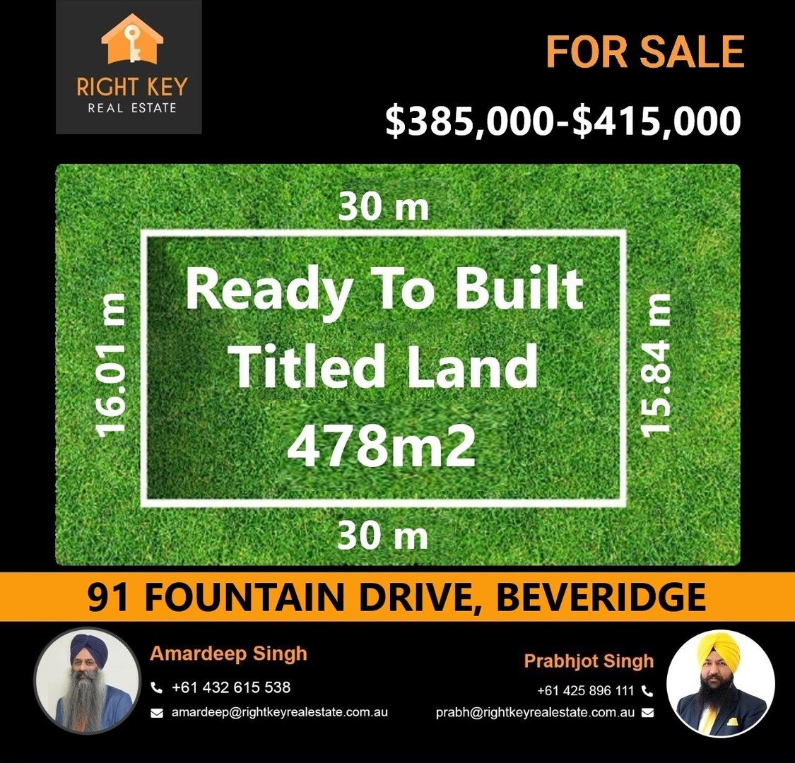 Vacant land in 91 Fountain Drive, BEVERIDGE VIC, 3753