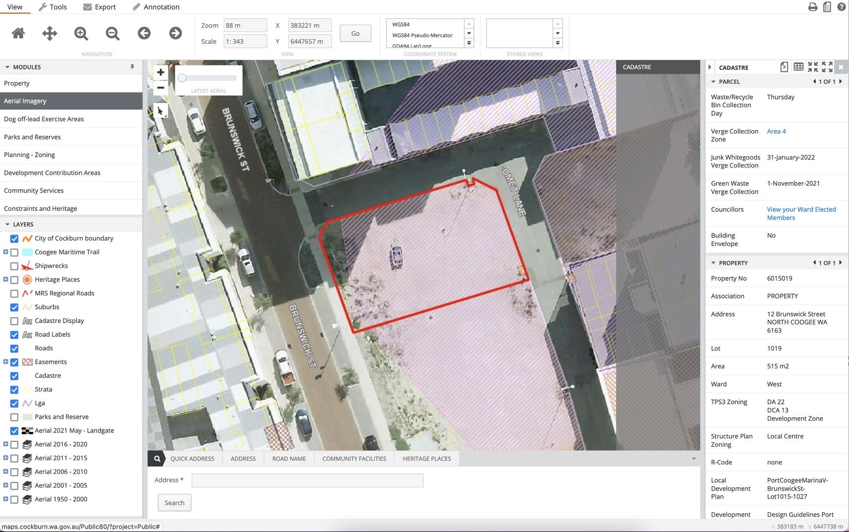 Vacant land in Lot 1019/12 Brunswick Street, NORTH COOGEE WA, 6163