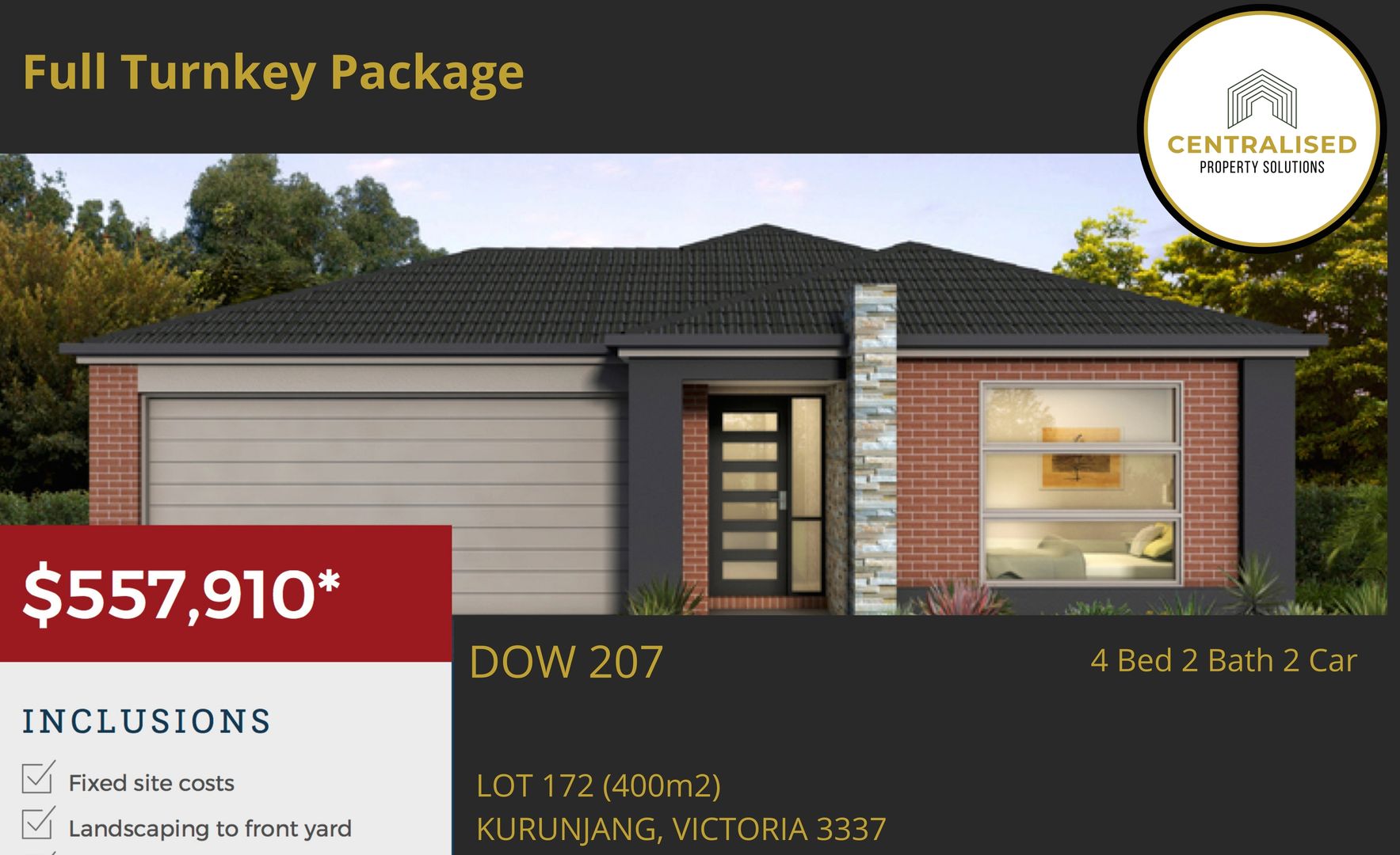 4 bedrooms New House & Land in 172/413-439 MINNS ROAD KURUNJANG VIC, 3337