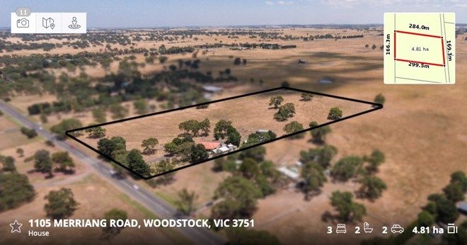 Picture of 1105 Merriang Road, WOODSTOCK VIC 3751