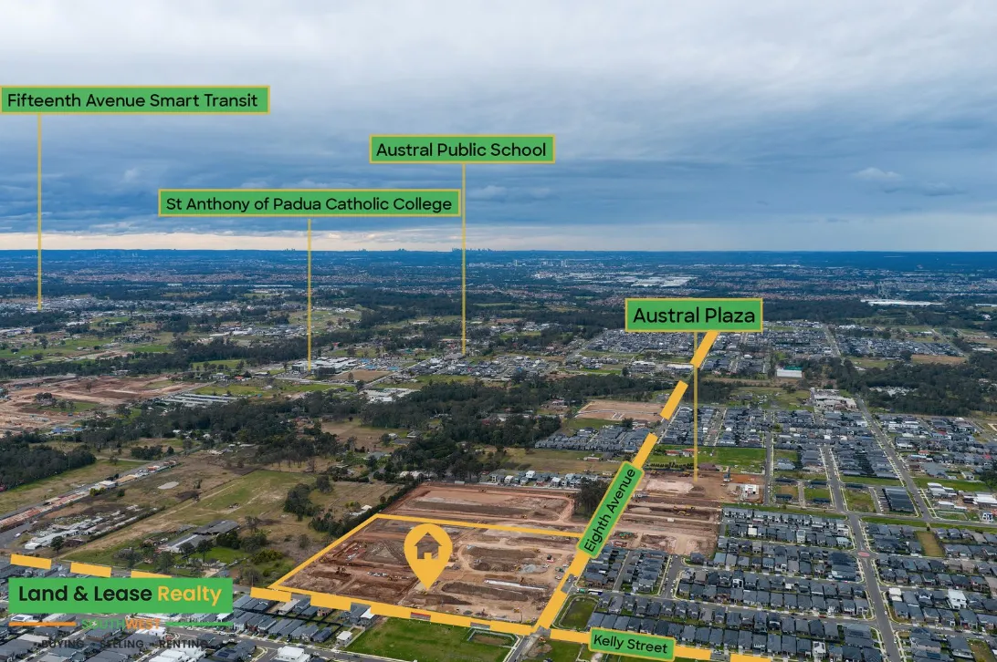 Land Only For Sale | 2 Minutes Walk to Eighth Avenue Austral Plaza | Just 20 Minutes Drive From Western Sydney International Airport, Austral