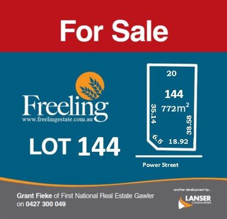 Lot 144 Power Street, Freeling SA 5372, Image 0