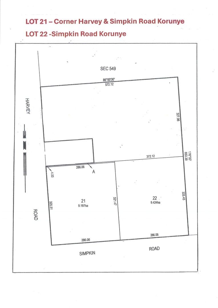 Lot 21 &22 Simpkin Road, Korunye SA 5502, Image 0