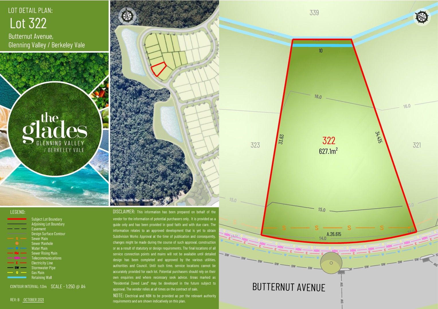 Vacant land in Lot 322 Butternut Avenue, BERKELEY VALE NSW, 2261