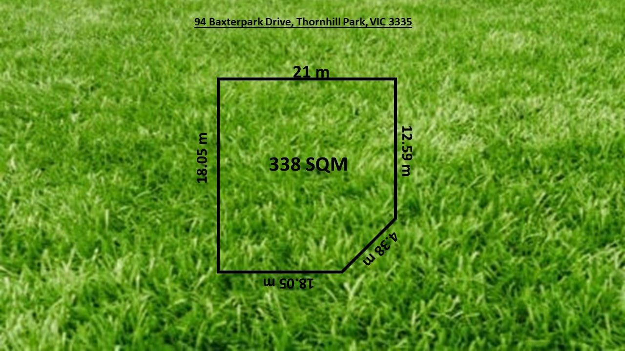Vacant land in 94 Baxterpark Drive, THORNHILL PARK VIC, 3335
