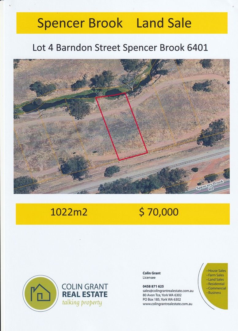 Lot 4 Barndon Street, Spencers Brook WA 6401, Image 0