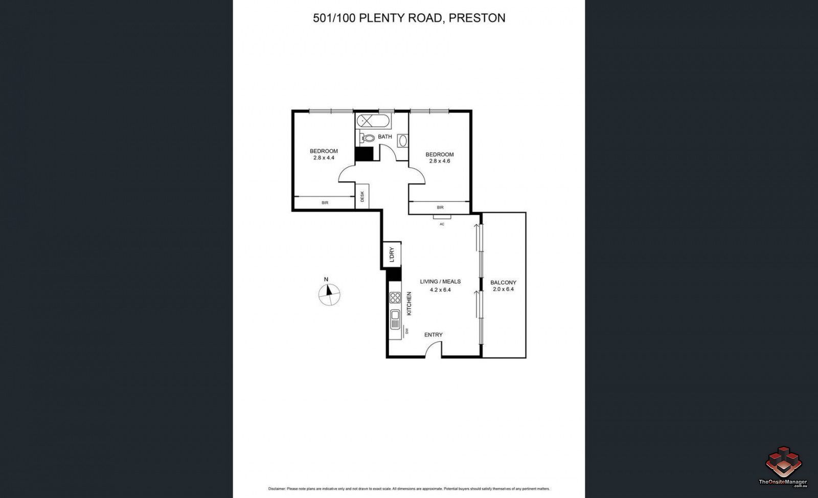 2 bedrooms Apartment / Unit / Flat in 501/100 Plenty Road PRESTON VIC, 3072