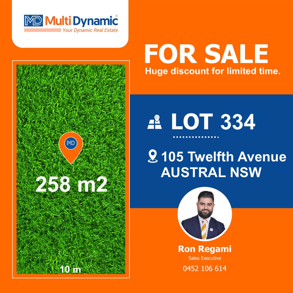Vacant land in Lot 334/105 Twelfth Avenue, AUSTRAL NSW, 2179