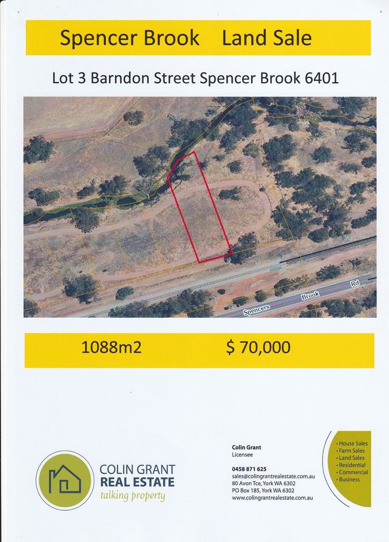 Lot 3 Barndon Street, Spencers Brook WA 6401, Image 0