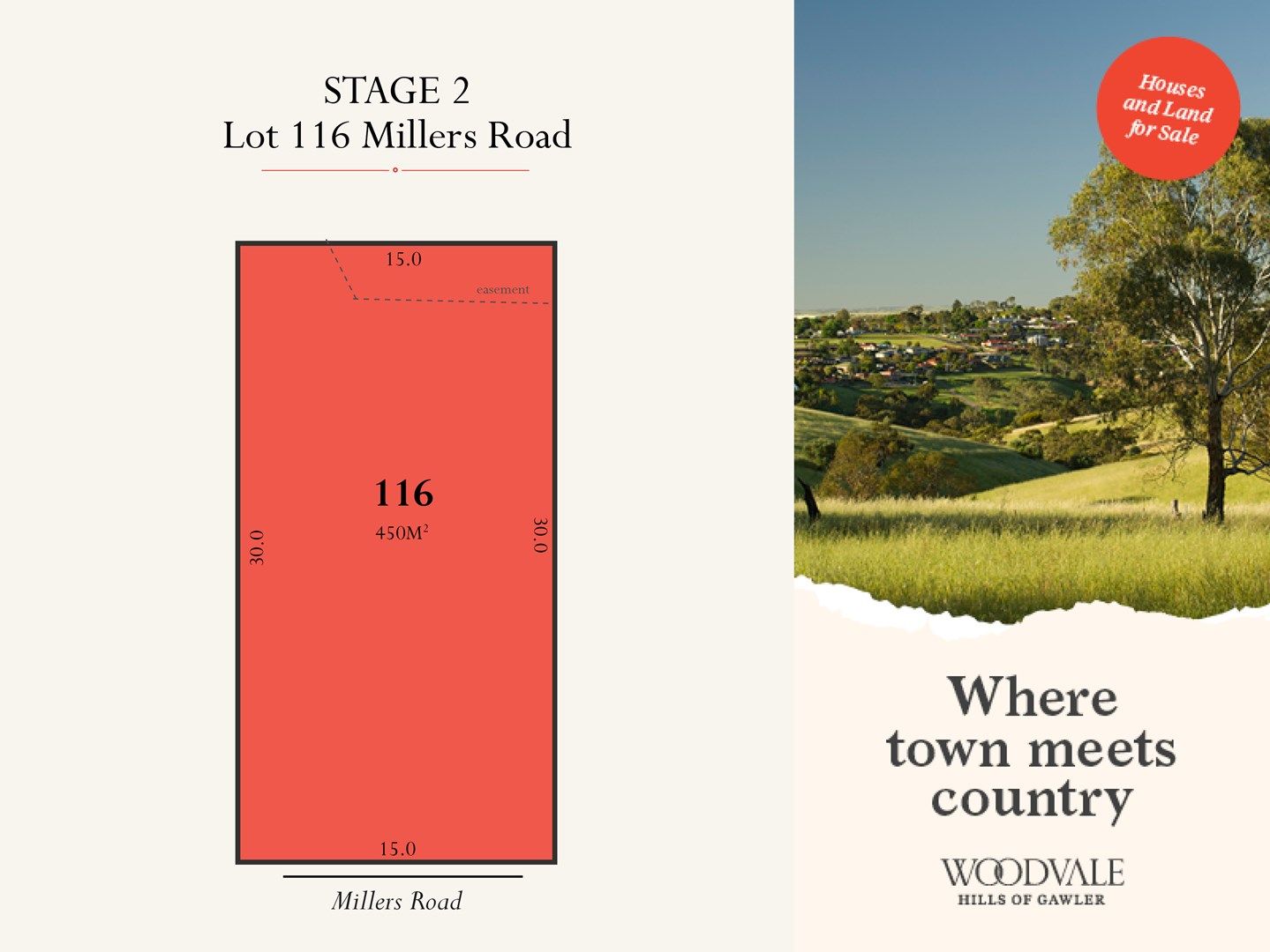 Vacant land in Lot 116 Millers Road, GAWLER SOUTH SA, 5118