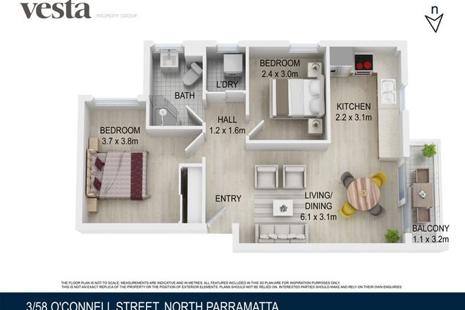 Picture of 3/58 O'Connell Street, PARRAMATTA NSW 2150