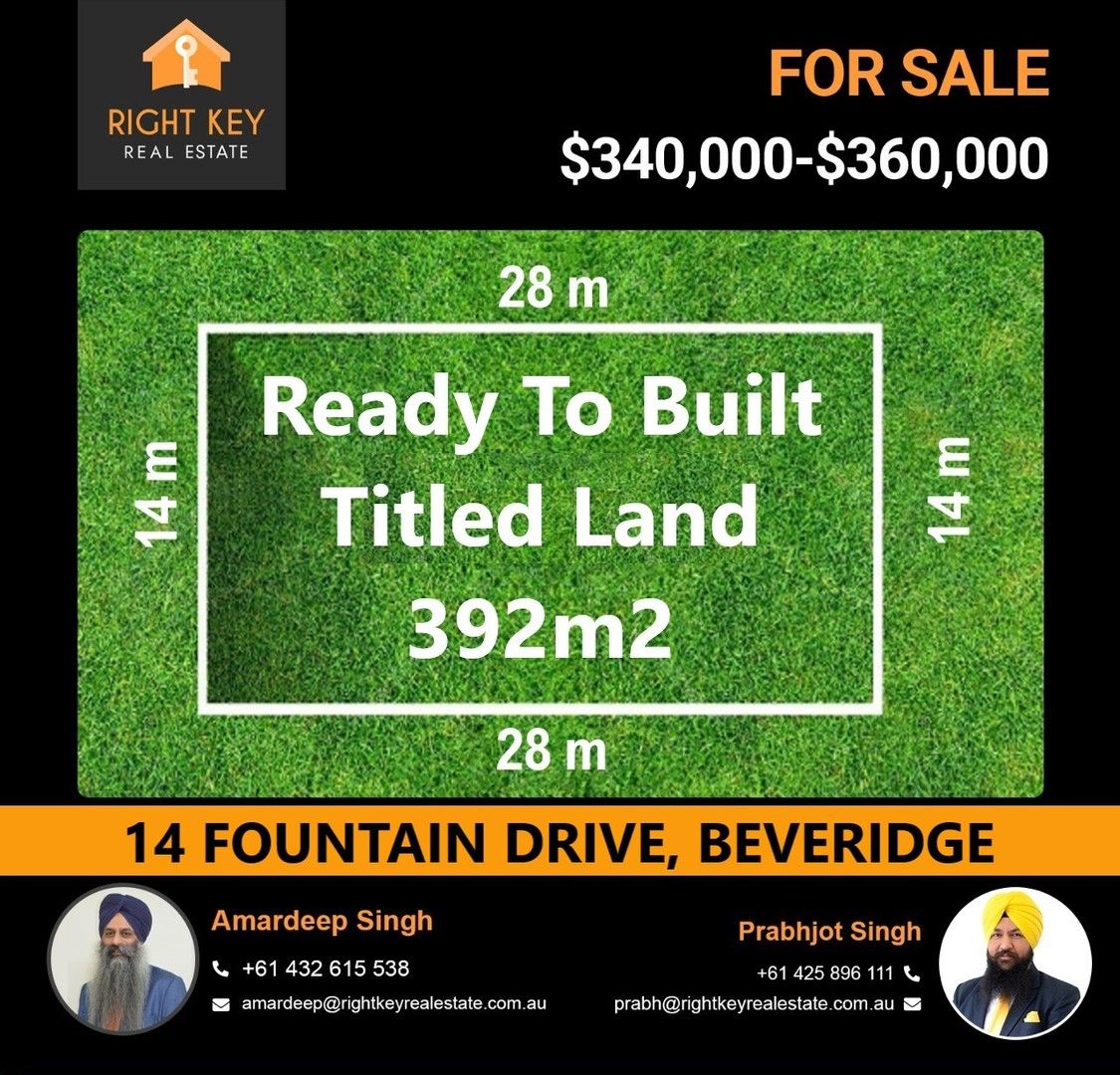 Vacant land in 14 Fountain Drive, BEVERIDGE VIC, 3753