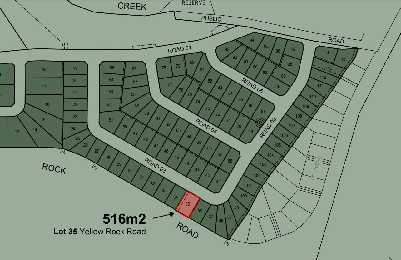 Vacant land in Lot 35 Yellow Rock Rd, TULLIMBAR NSW, 2527