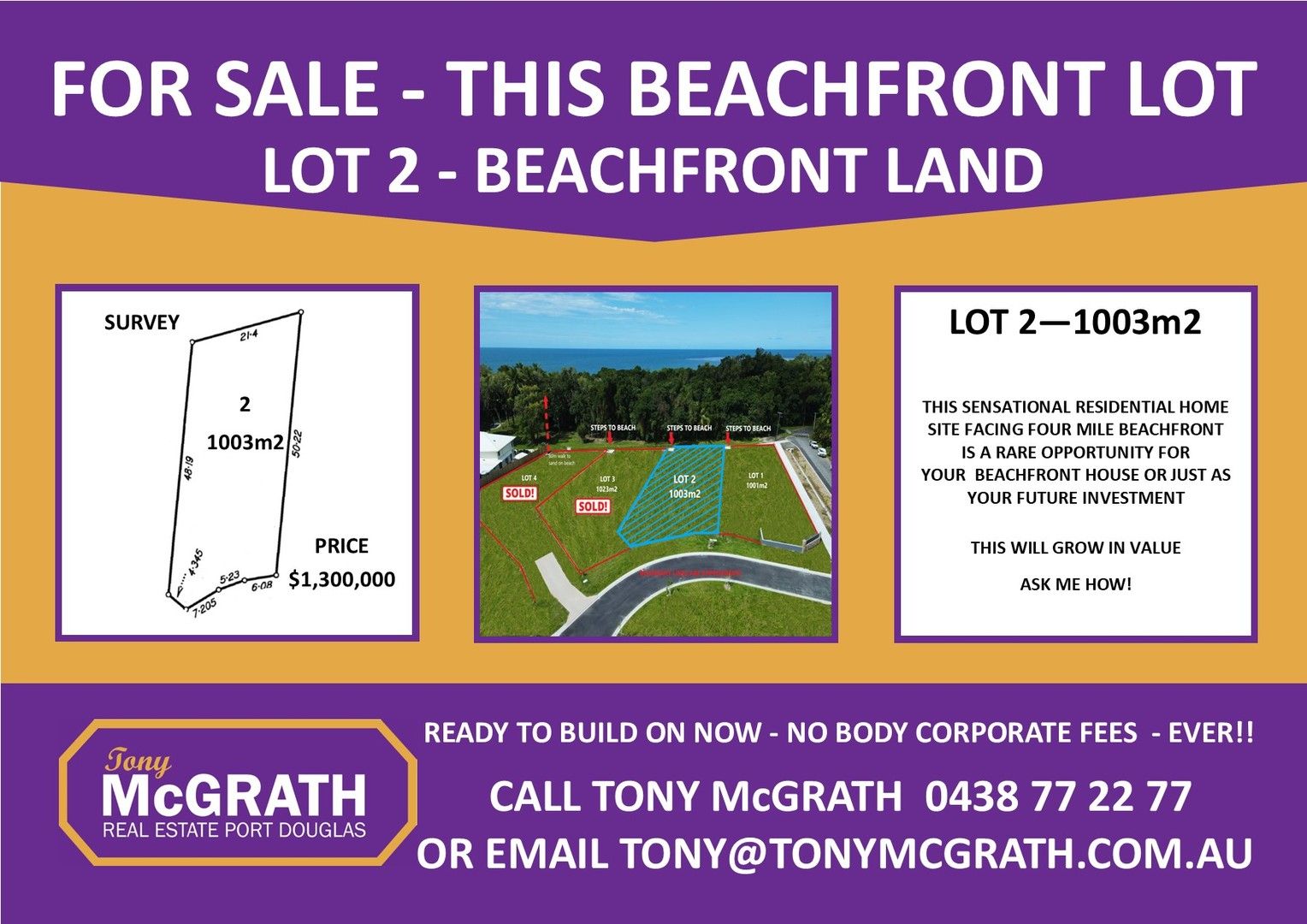 New land in 2 Beach Estate 30 Langley Road, PORT DOUGLAS QLD, 4877