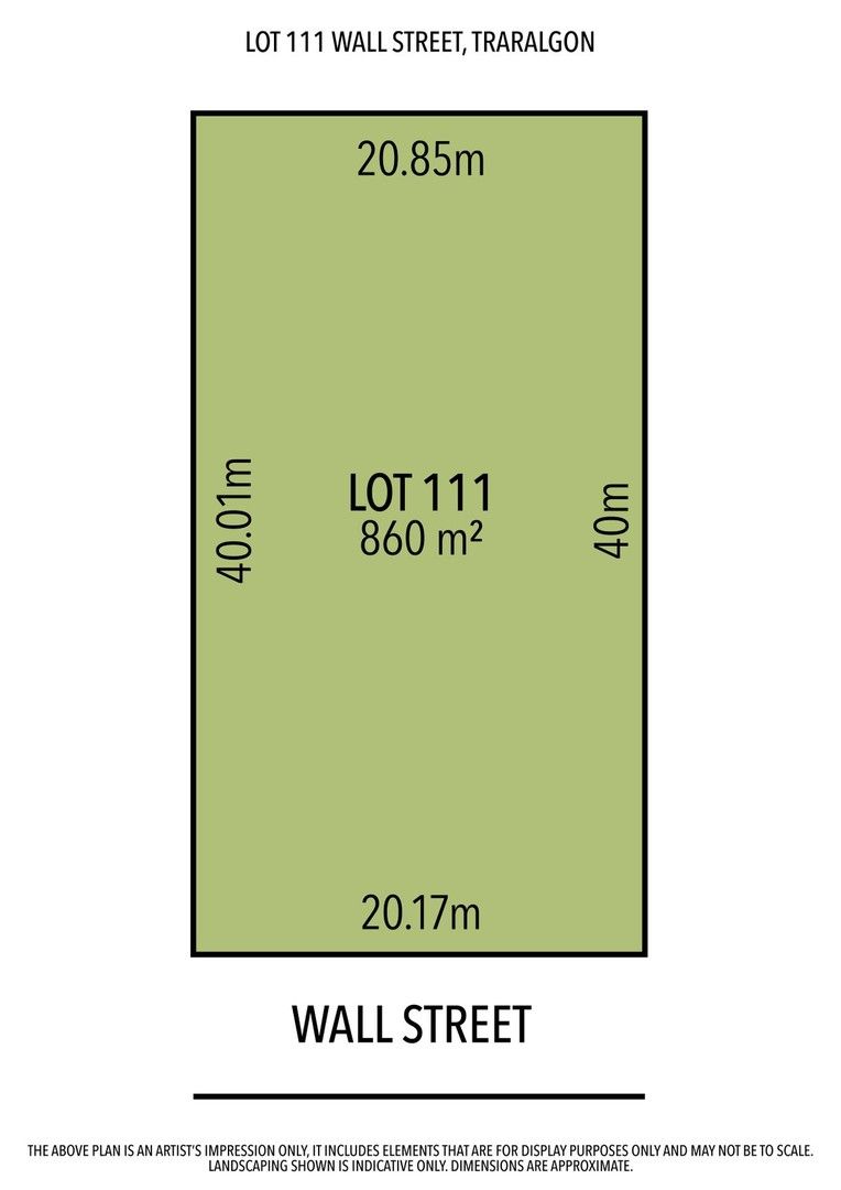 Vacant land in Lot 111 Wall Street, TRARALGON VIC, 3844