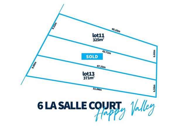 Picture of Lot 11 & Lot 13, 6 La Salle Court, HAPPY VALLEY SA 5159