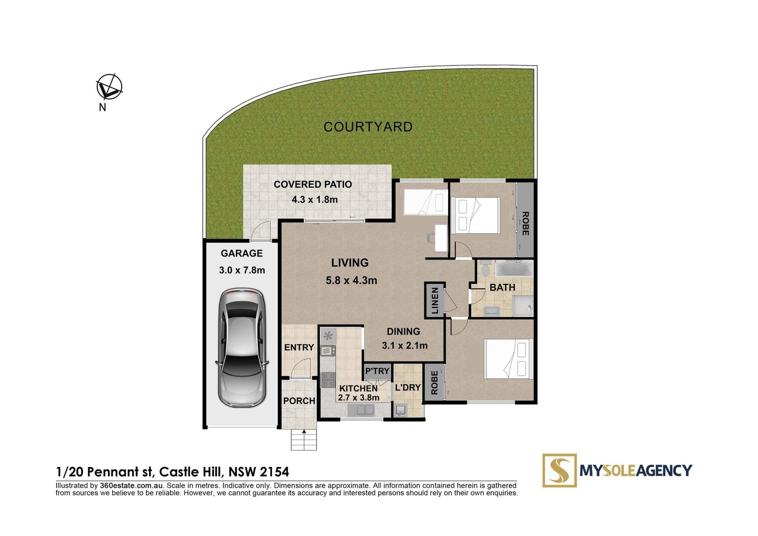 2 bedrooms Villa in 1/20 Pennant St CASTLE HILL NSW, 2154
