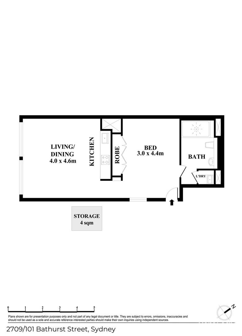 1 bedrooms Apartment / Unit / Flat in 2709/101 Bathurst St SYDNEY NSW, 2000