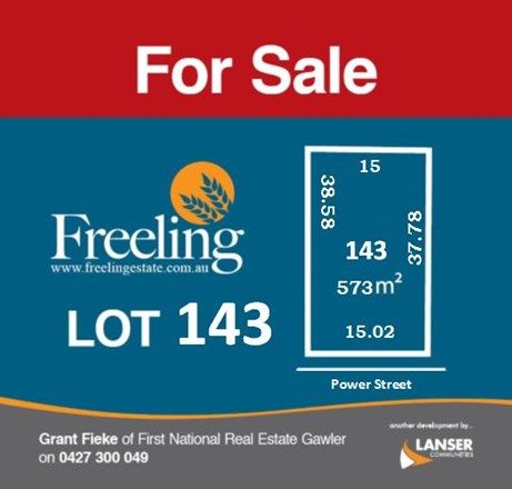 Lot 143 Power Street, Freeling SA 5372, Image 0