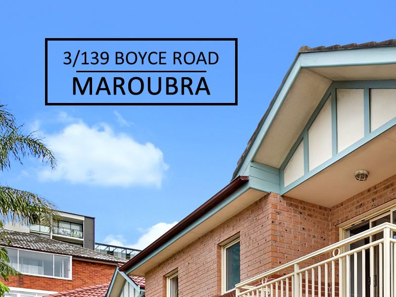 3 bedrooms Townhouse in 3/139 Boyce Road MAROUBRA NSW, 2035