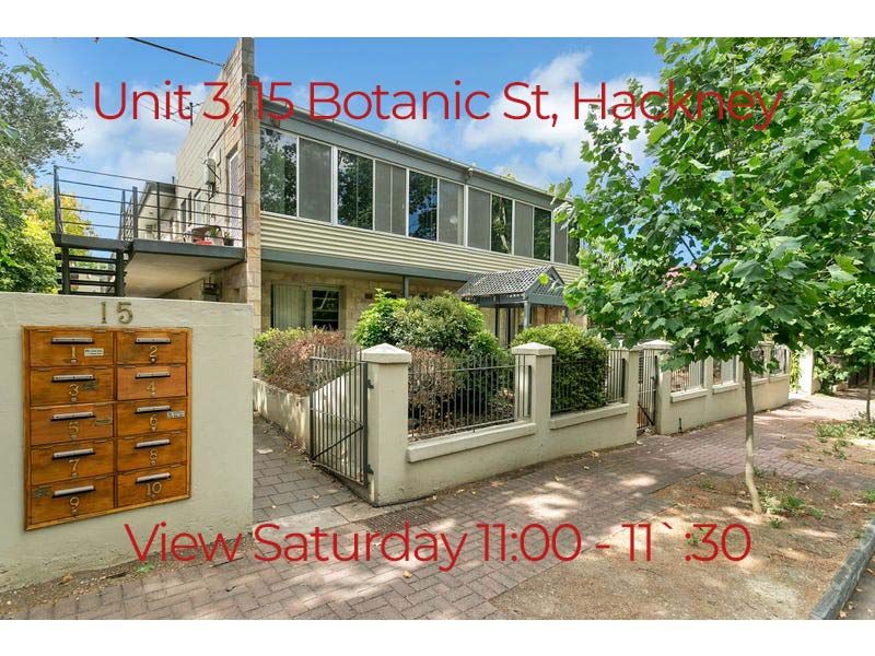 1 bedrooms Apartment / Unit / Flat in 3/15 Botanic Street HACKNEY SA, 5069